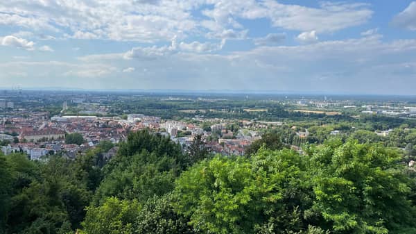 Atemberaubende Aussichten über Karlsruhe