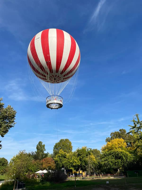 Unglaubliche Aussichten über Budapest aus einem Heißluftballon