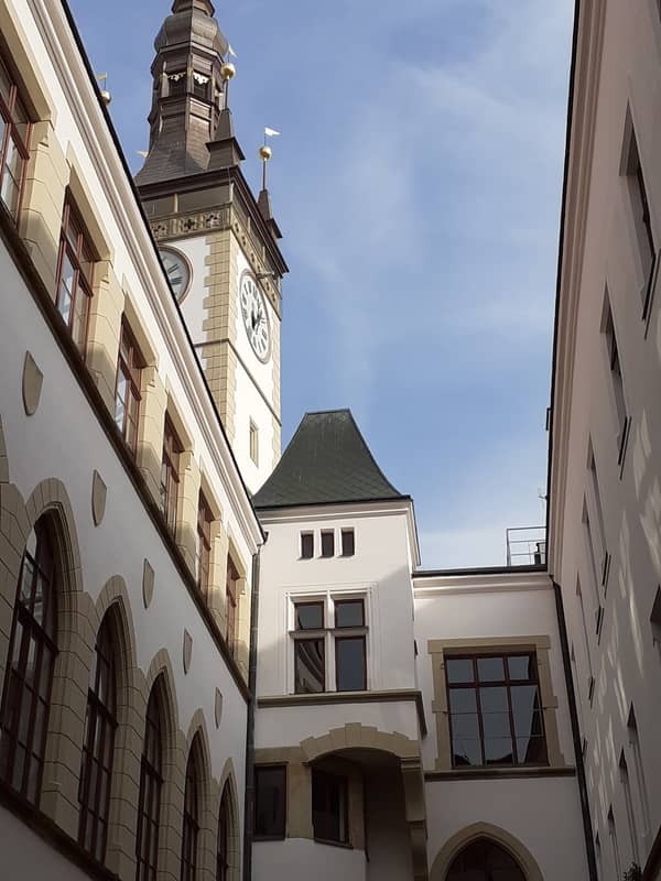 Historisches Rathaus mit Panoramablick